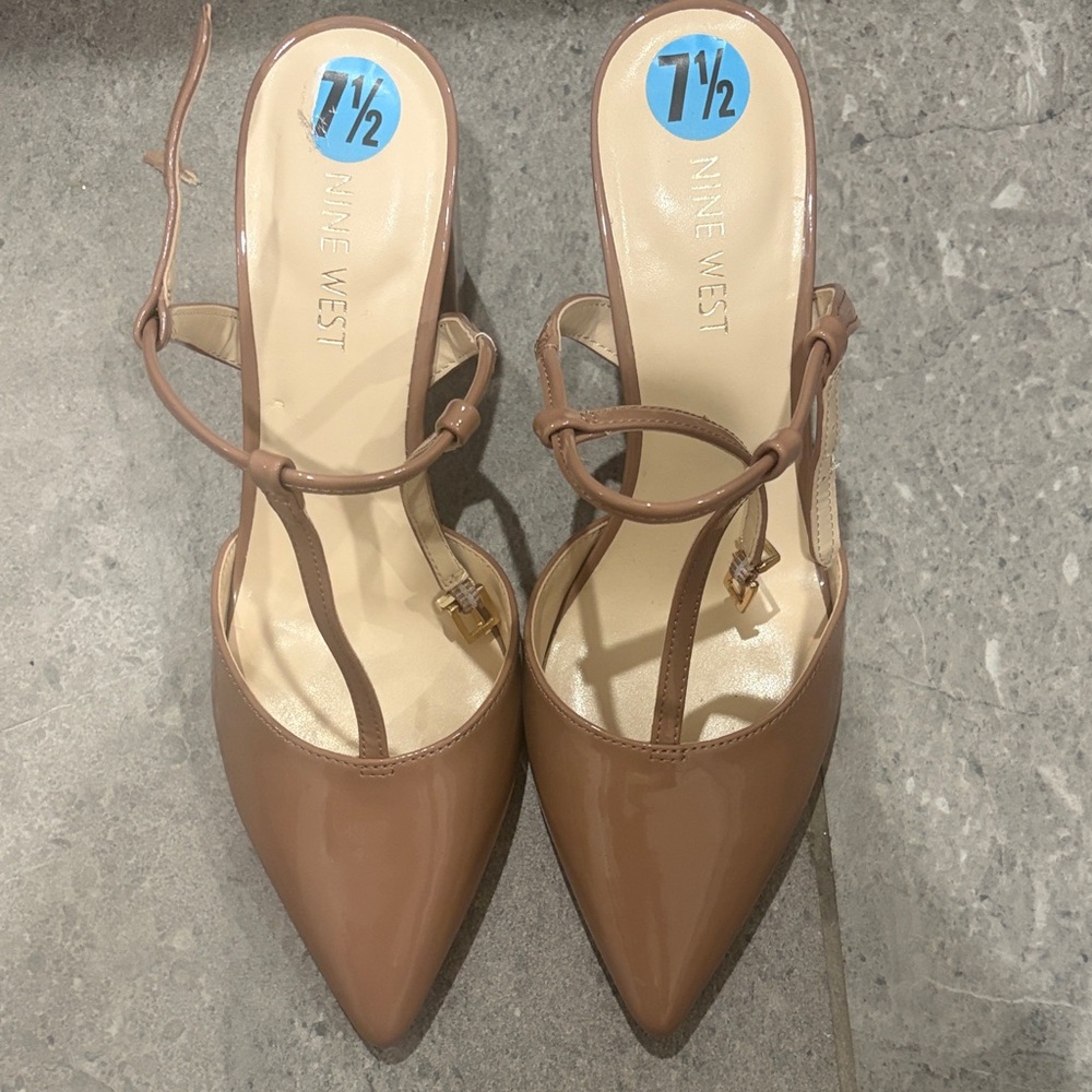 Nine West Women's Brown Strappy Heels